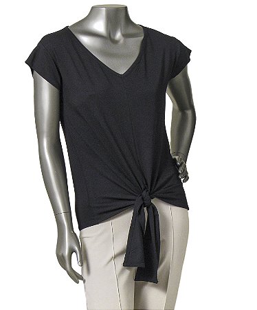 BLUSA COM NÓ E DECOTE EM V