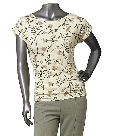 BLUSA SEM MANGAS COM ESTAMPA FLORAL