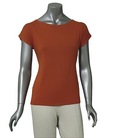 BLUSA BÁSICA GUINÉ TERRACOTA SEM MANGAS