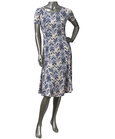 VESTIDO ESTAMPADO EM FLUITY AZUL