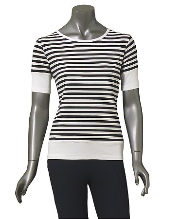 BLUSA LISTRADA COM PALA