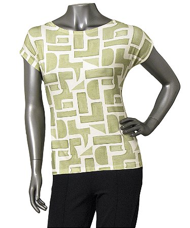 BLUSA SEM MANGAS ESTAMPA GEOM CANA