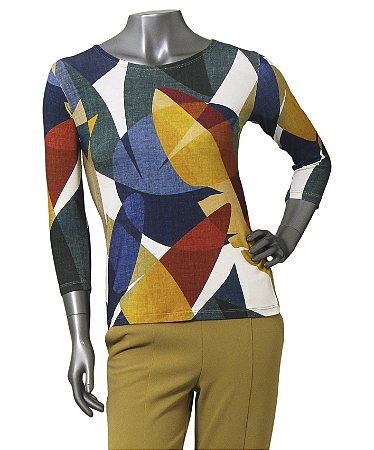 BLUSA ESTAMPADA MANGAS 3/4 COLOR
