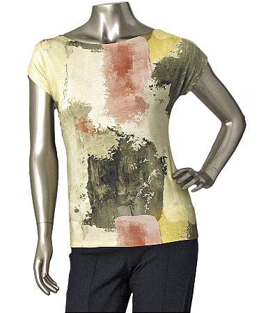 BLUSA SEM MANGAS ESTAMPA AQUARELA
