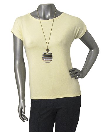 BLUSA BÁSICA GUINÉ MARFIM SEM MANGAS