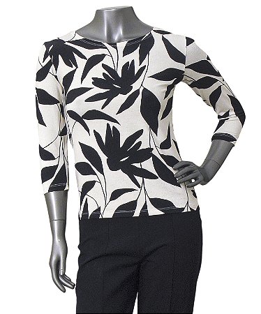 BLUSA ESTAMPA SUMI-E MANGAS 3/4
