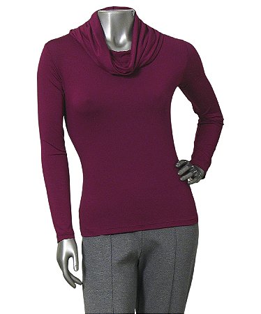 BLUSA COM GOLONA BORDÔ