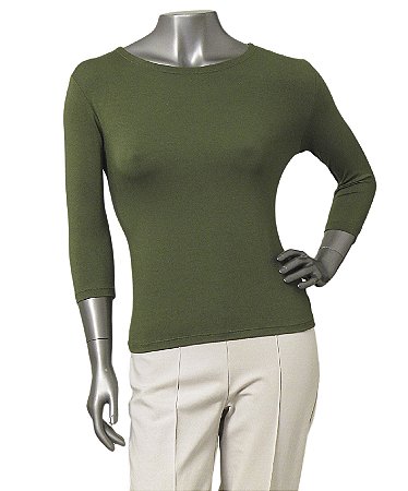 BLUSA BÁSICA GUINÉ ALECRIM COM MANGAS 3/4