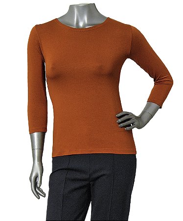 BLUSA BÁSICA GUINÉ BURITI COM MANGAS 3/4