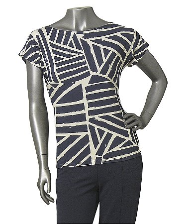 BLUSA SEM CAVAS ESTAMPA LISTAS