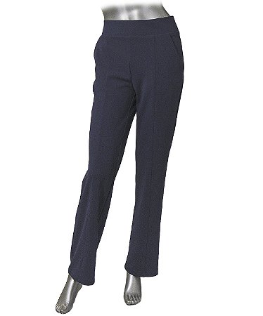 CALÇA EM CREPE DE MALHA MARINHO