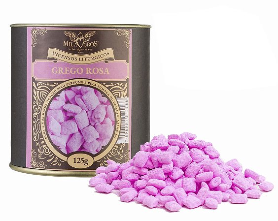 INCENSO GREGO ROSA 125g - MILAGROS INCENSOS LTDA