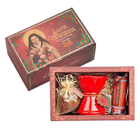 Kit Santa Teresinha de Lisieux - Rosa Vermelha