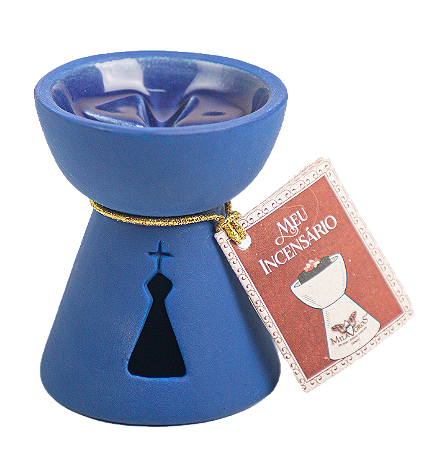 Incensário N. Sra. Aparecida (vazado) - Azul