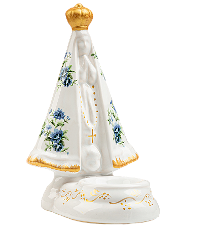 Nossa Senhora Aparecida INCENSÁRIO - Floral Azul