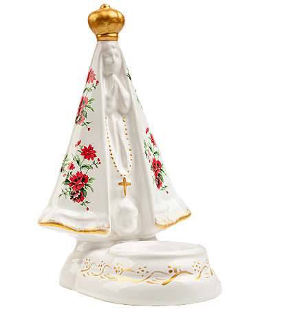 Nossa Senhora Aparecida INCENSÁRIO - Floral Vermelho