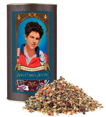 Incenso São Carlo Acutis barrica 300g