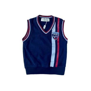 COLETE INFANTIL MENINO TRICÔ AZUL | KIKI & MILY (1 ANO)