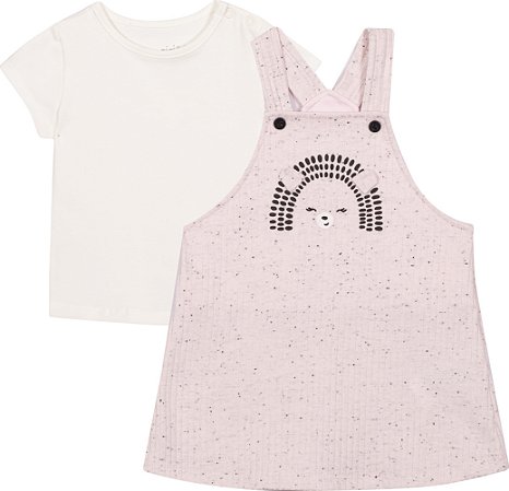 CONJUNTO BEBÊ MENINA BLUSA E JARDINEIRA | NINI & BAMBINI (6M)