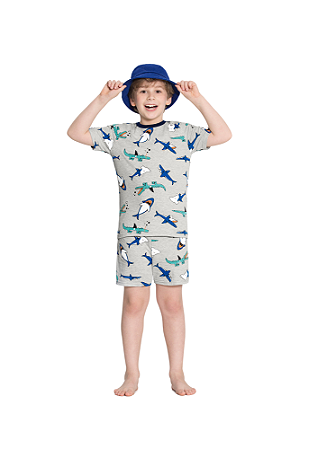 PIJAMA INFANTIL MENINO ESTAMPADO OCEANO | ALAKAZOO (4 ANOS)