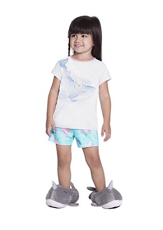 PIJAMA INFANTIL MENINA ESTAMPADO AVELUDADO | ALAKAZOO (2 A 10 ANOS)