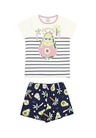 PIJAMA INFANTIL MENINA BRILHA NO ESCURO | ALAKAZOO (4 ANOS)