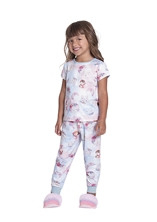 PIJAMA INFANTIL MENINA AVELUDADO SONHO ROSA | ALAKAZOO (2 ANOS)