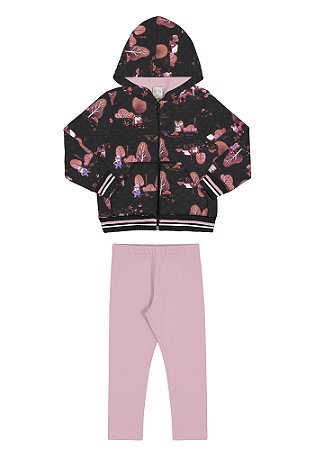 CONJUNTO INFANTIL MENINA MOLECOTTON FLORESTA | ALAKAZOO (1 / 2 ANOS)