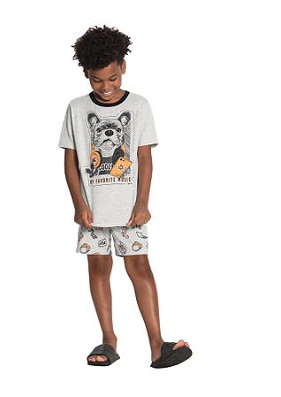 PIJAMA INFANTIL MENINO MESCLA | ALAKAZOO (8 ANOS)