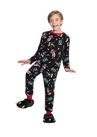 PIJAMA INFANTIL MENINO ESTAMPADO | ALAKAZOO (1 A 10 ANOS)
