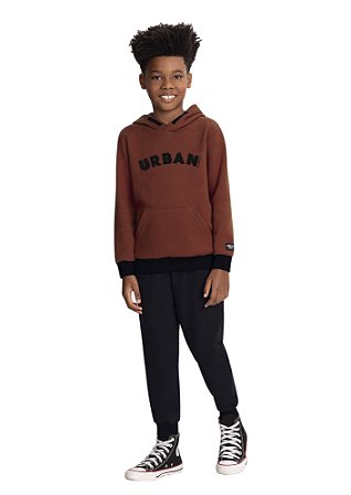 CONJUNTO INFANTIL MENINO COM BLUSÃO BORDADO | ALAKAZOO (4 A 16 ANOS)