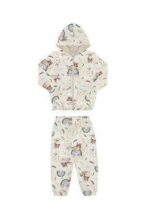 CONJUNTO INFANTIL MENINA POLITEL ESTAMPADO | ALAKAZOO (2 / 3 ANOS)