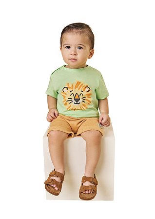 CONJUNTO BEBÊ MENINO CAMISETA E SHORTS | POKOTINHA (3M A 1 ANO)