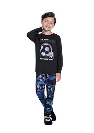 PIJAMA LONGO INFANTIL MENINO QUE BRILHA NO ESCURO | ALAKAZOO (1 ANO)