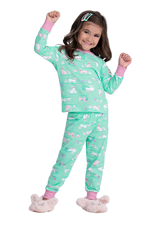 PIJAMA LONGO INFANTIL MENINA ESTAMPADO | ALAKAZOO (3 ANOS)