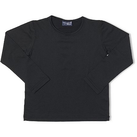 BLUSA TÉRMICA INFANTIL UNISSEX PRETO | VRASALON (3 A 12 ANOS) CATGORIA