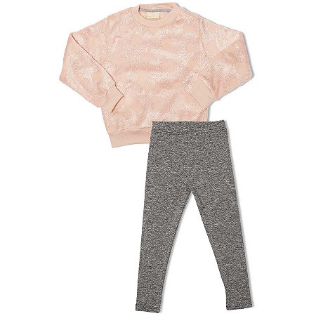 CONJUNTO INFANTIL MENINA BLUSA DE PELO | VRASALON (4 A 6 ANOS)