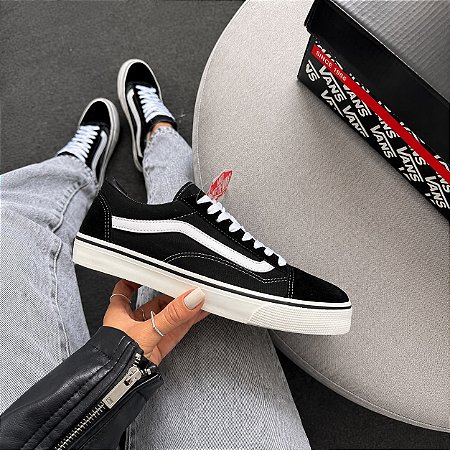 Vans Old Skool Feminino e Masculino - Preto / Branco