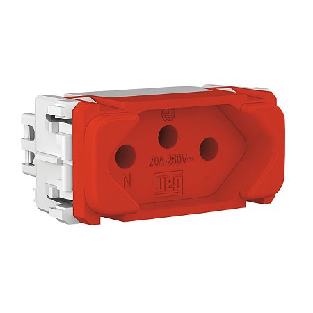 Módulo Tomada Weg Compose 2p+t 20a 250v Vermelho