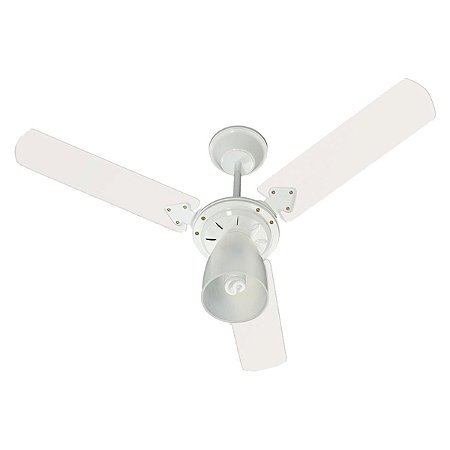 Ventilador de Teto Tramontana Stilo Branco C/ Controle de Velocidade e Lustre 127V Tron