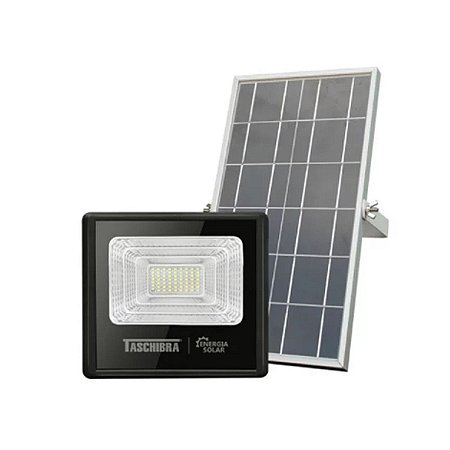 Refletor Solar Led 25W Bivolt IP65 6500K c/ Bateria Até 12H Taschibra