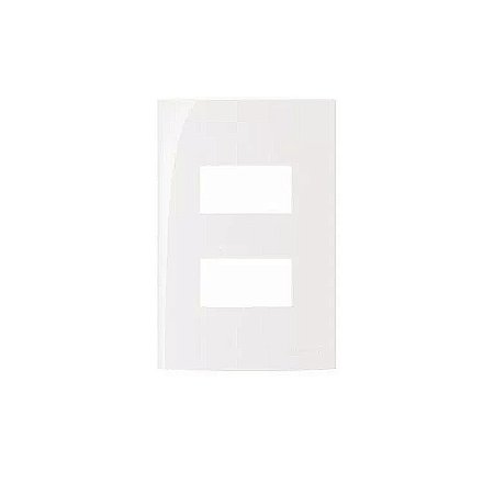 Placa 4X2 2 Posições Separadas Branco Sleek Margirius