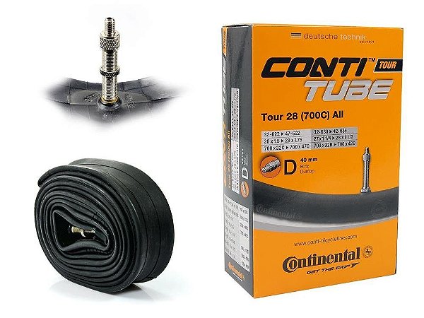 Câmara Continental Tour 28 All 700x32-47C Dunlop 40 mm