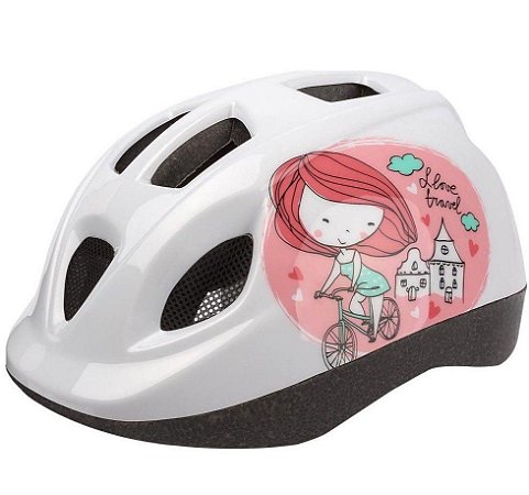 Capacete Polisport Infantil Kid Princess branco e rosa - Tam. PP (46-53cm)  - Ciclo Urbano Bicicletas