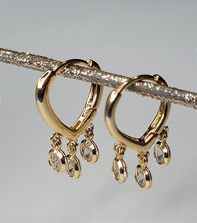 Argola click cristal