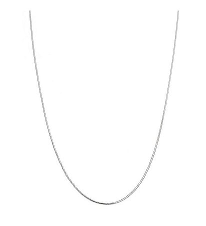 Colar rabo de rato médio no ródio