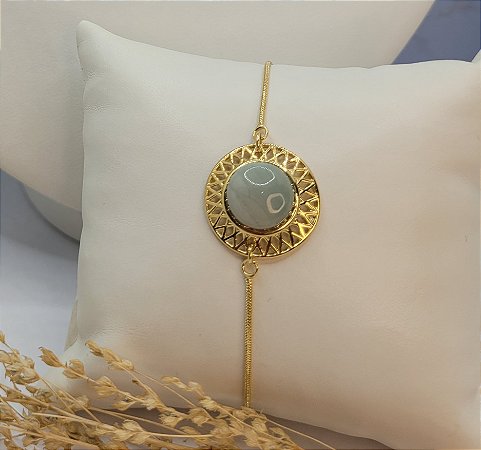 Pulseira jaspe policromo