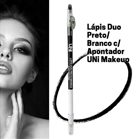 Lápis Duo Preto/ Branco c/ Apontador UNi Makeup