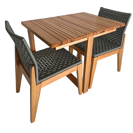 Mesa em madeira para duas cadeiras