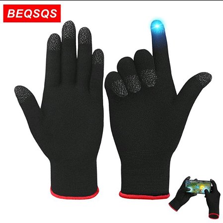 Kit 2 Pares Luva Luvinha de Dedo Gamer Anti-Suor Pubg Free Fire